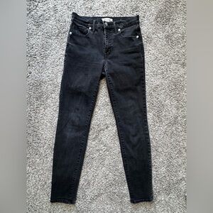 madewell high rise skinny black jeans